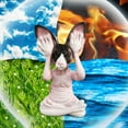 thumbnail image 2 of Clearance Sales! Sphinx Cat Meditation Statue Home Decoration Personalized Gift, 2 of 6