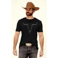 thumbnail image 3 of TeeMuse UNIQUEONE Mens Western Country Cowboy Shirts: Boho Cow Skull Graphic Tees Mens Country Concert Shirts, Ash Grey S, 3 of 8