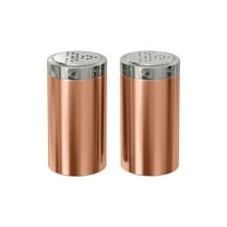 nu steel Jumbo Salt & Pepper Shaker Set of 2, 15 Oz. Stainless Steel with Copper Finish, Small, Shiny TG-JSP-C