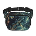 thumbnail image 1 of Fotbe Enchanted Forest Skull Path Cangurera Cuadrada con Estampado de Doble Capa, Bolsa de Cintura Ajustable Mini para Hombres y Mujeres, 1 of 9