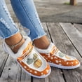 thumbnail image 2 of YOUYEDIAN Moccasins Women Fall Winter Fashion Comfy Platform Heel Fuzzy Warm Flats Casual Round Toe Versatile Cute Print Shoes, 2 of 5