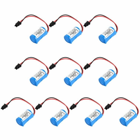 Allen Bradley Guardmaster - ELEOPTION 10 Packs Replacement Battery PLC for Allen Bradley 1756-BA2 BR2/3A-AB 3.0V 1200mAh 3.0V