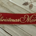 thumbnail image 3 of Ribbon Traditions Gold Glitter Merry Christmas Red Wired Ribbon 2 1/2" by 25 Yards, 3 of 3
