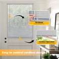 thumbnail image 3 of LazBlinds 1" Vinyl Mini Blinds for Doors, Cordless French Door Blinds for Privacy, Light Filtering Privacy Horizontal Shades for Front Door Patio Sidelight Glass Door, 18" W x 24" H, Grey, 3 of 6