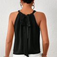 thumbnail image 4 of TKLPEHG Women's Tank Tops Crew Neck Tank Top Fashion Sleeveless Blouses Western Outfit for Women Leisure Lightweight Solid Color Graphic Tee Regular Blouses (Black,XL), 4 of 4