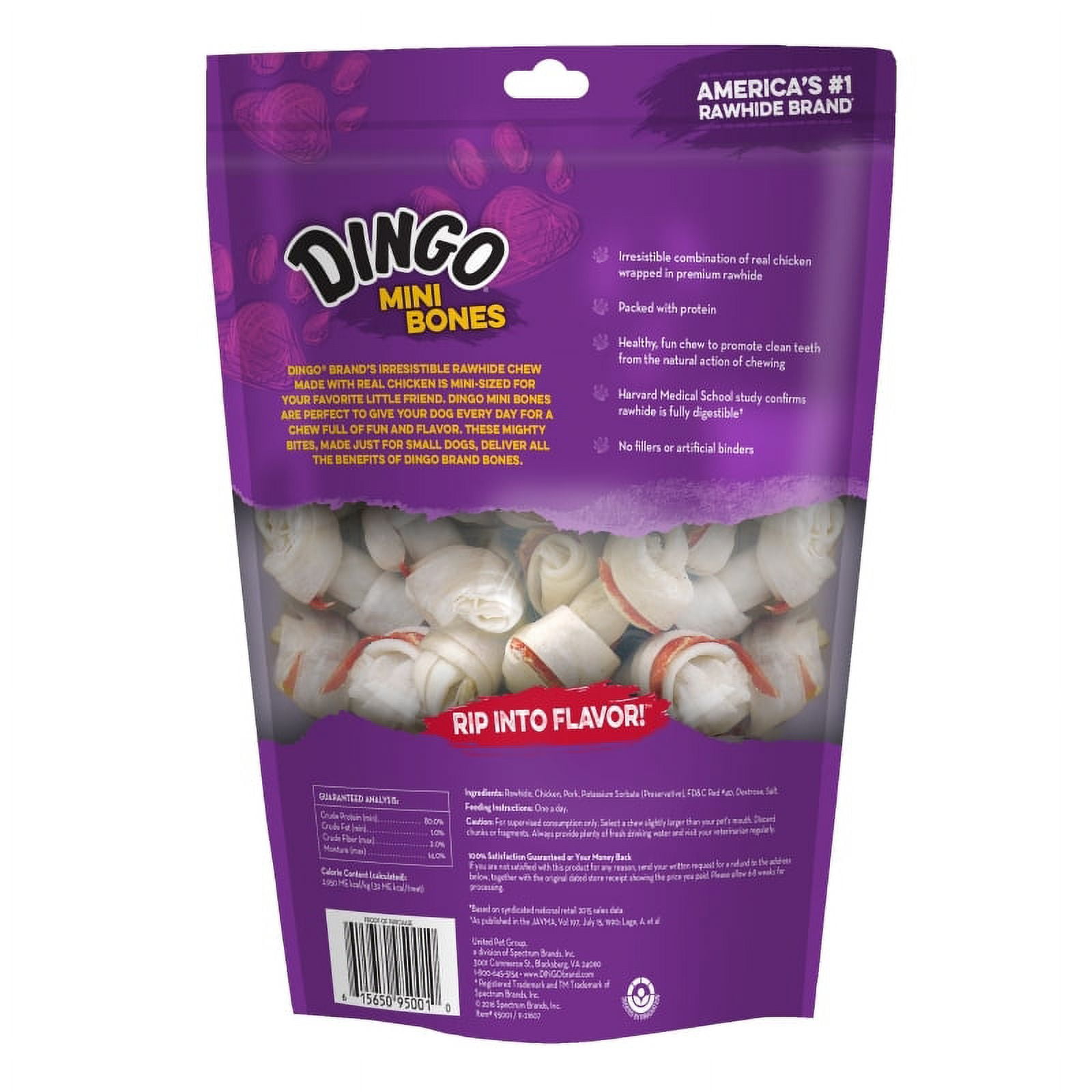 Dingo Mini Bones Dog Hide Treat for Small Dogs 21 count Walmart