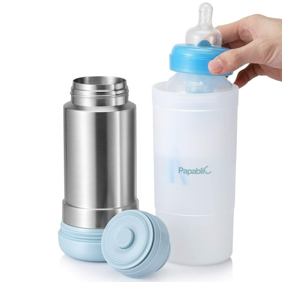 Calentador de biberones Papablic portátil de viaje, 350 ml, resistente al agua