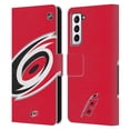 thumbnail image 1 of Head Case Designs Officially Licensed NHL Carolina Hurricanes Oversized Leather Book Wallet Case Cover Compatible with Samsung Galaxy S21 5G, 1 of 6