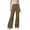 Coffee, variant on Womens Bootcut Cargo Pants Wide Leg High Waisted Casual Trousers Flare Pants with Multi Pockets