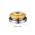 thumbnail image 4 of Soidarity VIARON Bike Bearing Headset Reemplazo Aleación de aluminio 42-52mm Rodamientos dobles Accesorio Repuestos Negro Ciclismo Oro, 4 of 6