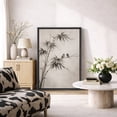 thumbnail image 2 of Framed Canvas Print Asian Ink Bamboo with Birds Wall Art Minimalist Oriental Nature Decorative for Living Room Bedroom - 16"x24" BLACK, 2 of 8