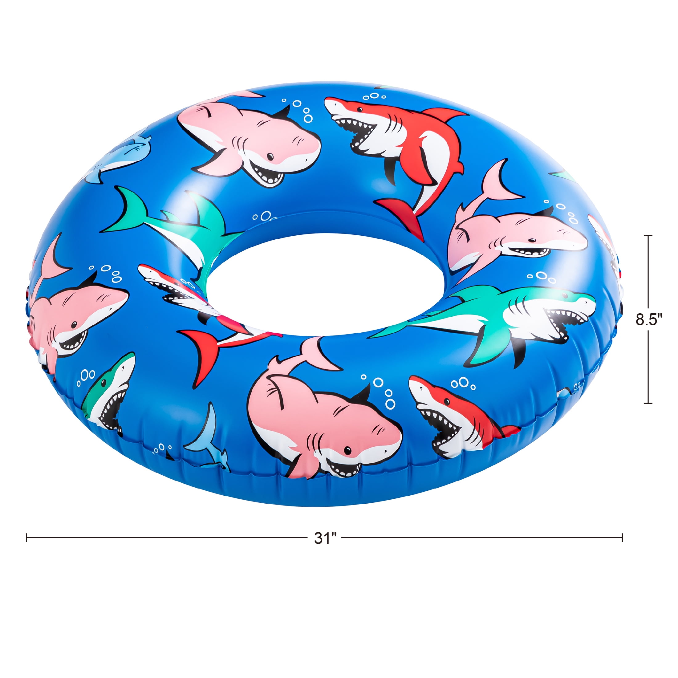 Bluescape Blue Shark Inflatable Swim Tube Pool Float, for Kids & Adults, Age 9 & up, Unisex