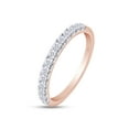 thumbnail image 3 of AFFY 0.30CT Moissanite Diamond Half Eternity Wedding Band Ring for Women 18K Rose Gold over Silver-8, 3 of 6