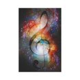 thumbnail image 2 of MKHERT Music Clef in Space with Stars Garden Flag Outdoor Flag 12x18 inch, 2 of 3