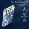 thumbnail image 3 of Entronix Magnetic Case Compatible with iPhone 17 Pro – Glossy Color Back with Camera Frame Stand, Blue, 3 of 5
