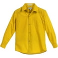 thumbnail image 3 of Boy's Classic Fit Long Sleeve Casual Button Down Toddler Kids Dress Shirt (Gold, 14), 3 of 3