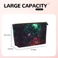 thumbnail image 4 of Toiletry Bag, Red and Green Carnation Leather Waterproof Travel Makeup Cosmetic Bag Organizer, Large Capacity Toiletry Bag for Travel Size Toiletries, Skin Care Bag for Women, 4 of 8