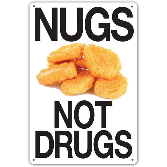 Wine Cellar Novelty Plaques Poster Garage Tin Sign Nugs Not Drugs Wall Decor Art Room Shop Metal Signs 8" X 12" Decorative Sign