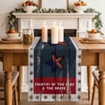 thumbnail image 2 of Table Runner 70 Inches Long for Kitchen Dining, 4th of July Dresser Scarf Farmhouse, Dining Table Decorations for Wedding/Parties, Country Texas Star Flag Red Blue Wooden Grain 13 x 70 In, 2 of 8