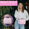 thumbnail image 5 of PU Leather Smell Proof Bag with Combination Lock, Childproof Smell Proof case with Shoulder Strap, Great Gift for Women. (Pink), 5 of 6