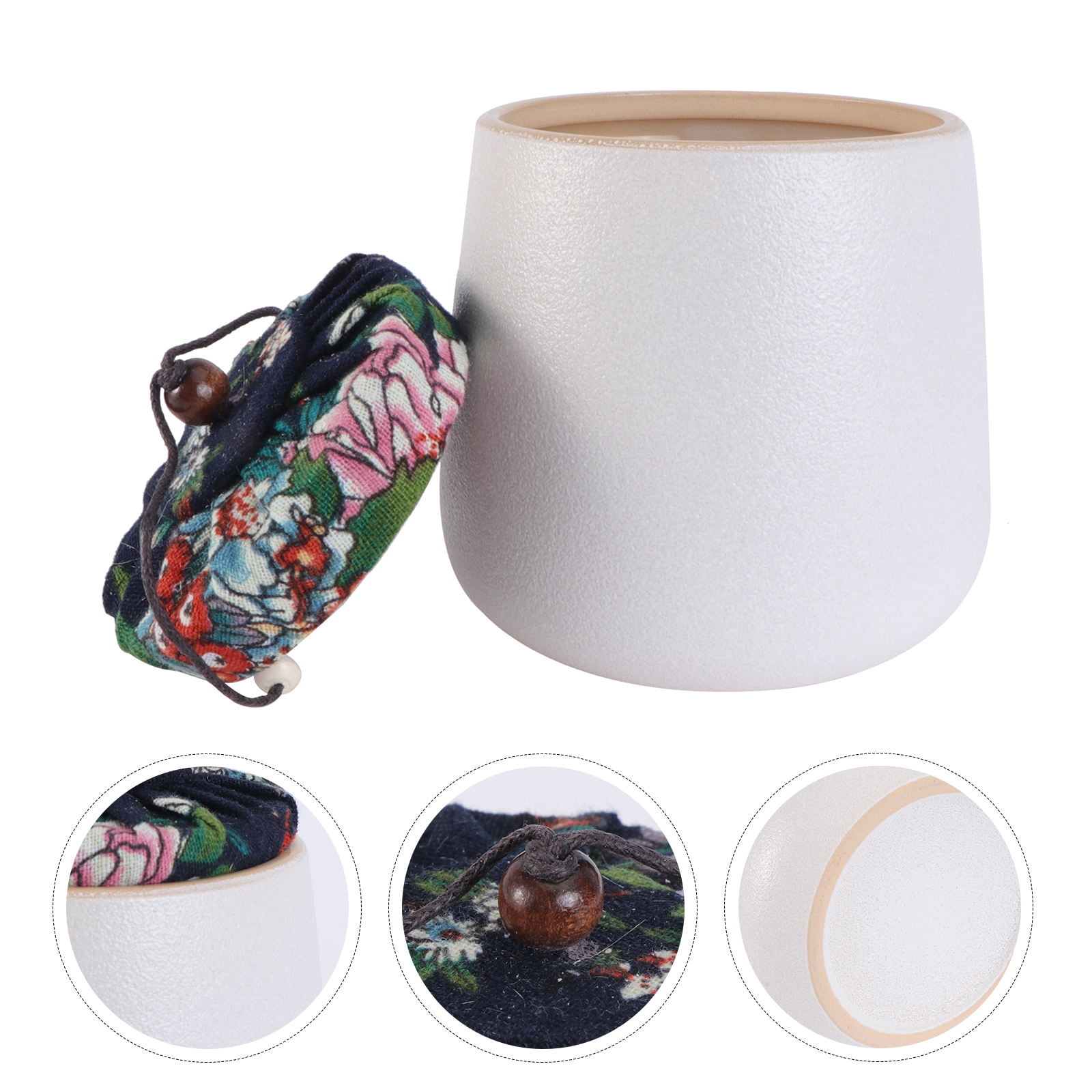 DINHEAROM Dog Box For Ashes Pet Memorial Urn White Ceramics 1Pack Portable