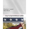 thumbnail image 6 of 4th of July RV Awning Sun Shade Screen 9'X7' Patriotic Star Stripes Mesh Sunscreen Red White Blue Awning Shade Screen with Zipper UV Blocker Completed Kits Outdoor Canopy for RV Motorhome Camper, 6 of 7