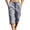 Dark Gray, variant on Men Drawstring Elastic High Waist Adjustable Hem Cropped Capri Woven Pants Deep Side Slip Pockets Lightweight Crinkle Fabric Summer Beach Outdoor Casual Trousers XXL