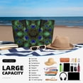 thumbnail image 5 of Balery Peacock Feathers Beach Travel Bag - Water-Resistant, Large Capacity Lightweight Tote with 7 Pockets for Women and Men - Perfect for Beach, Pool, Gym, and Travel, 5 of 7