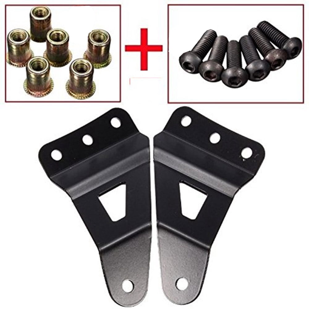 2pcs Car Off-road Roof LED Light Strip Bracket For Upper Bar Mounting Holder Kit