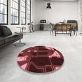 thumbnail image 4 of Ahgly Tapis Rectangulaire Rouge Lavable en Machine, 7 Pieds x 9 Pieds, 4 of 7