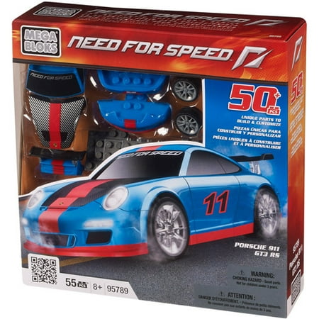 Mega Bloks Need For Speed Blue Porsche 9