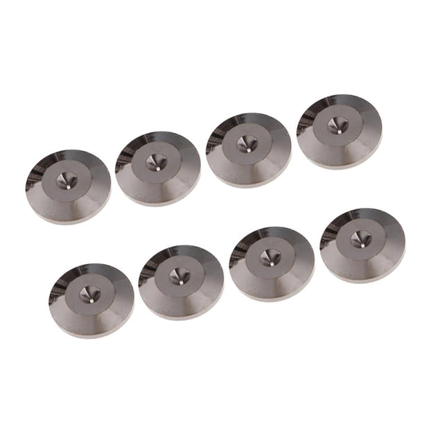 8 soportes de aislamiento para tocadiscos, púas, clavos, almohadillas de aluminio antioxidantes gris