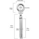 thumbnail image 2 of Pernos de expansión M6 X 100 mm Tornillos de ojo de anclaje de expansión de hormigón de acero inoxidable 304 Pernos de anclaje Paquete de 2. Afortunado Sencillez, 2 of 5