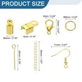 thumbnail image 2 of 390Pack Jewelry Making Supplies, 7 Type Jewelry Findings Accessories, Gold, 2 of 6