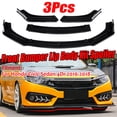 thumbnail image 6 of Universal Front Lip Splitter Body Kit Front Spoiler Lip Air Dam Chin Front Bumper Lip Lower Protector Gloss Black, 6 of 9