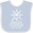 thumbnail image 3 of Inktastic Someone in Florida Loves Me Boys or Girls Baby Bib, 3 of 4