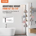 thumbnail image 2 of VEVOR 42" to 114" High Shower Corner Caddy Tension Pole Rust-Proof Tension Pole, 2 of 9