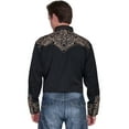 thumbnail image 2 of Scully Men's Embroidered Scroll Long Sleeve Snap Western Shirt - P-852 BLK, 2 of 2