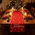 thumbnail image 5 of Hvmvliv 12x71 Inch Christmas Linen Table Runner with Holiday Patterns for Dining Table Home Party Table Runners Decoration Multicolor, 5 of 6