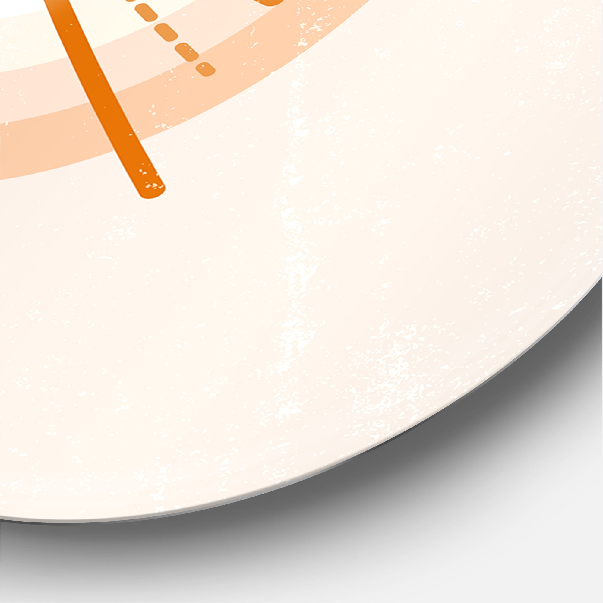 Designart 'Orange Radiant Sun II' Modern Circle Metal Wall Art 29x29 - Disc of 29