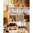 thumbnail image 3 of Tie Up Valance Curtain for Kitchen,Thanksgiving Pumpkin Flower Rod Pocket Short Curtains Adjustable Tie-Up Shade Valances,Eucalyptus Leaves Window Treatment for Bathroom Living Room Bedroom, 3 of 8