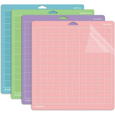 4 Colors Colors Replacement Cutting Mat for Cricut Maker/Explore Air 2/ Air/One 12x12 Inch StandardGrip LightGrip StrongGrip FabricGrip Adhesive Sticky Non-Slip Flexible Gridded Cut Mats