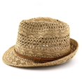 thumbnail image 5 of Unisex Hollow‑Woven Straw Fedora Hat Braided Leather Band Summer Travel Wide‑Brim Sun Hat Men Women Couple Outdoor Beach Panama Headwear, 5 of 8
