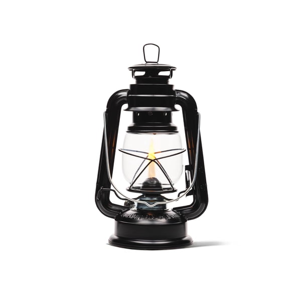 Lamplight 52664 Lámpara de Aceite de parafina Grande para Interiores, lámpara de huracán, Kit de Emergencia, lámpara de Aceite para Interiores, Color Negro,