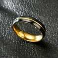 thumbnail image 5 of EOEMY 6mm Gold+Black Plating Titanium Steel Band Ring Men'S Wedding Fashion Size 6-13, 5 of 6