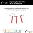 thumbnail image 3 of Champion Sports Quick Release Triple Flag Football Set - Adult Black Belt - 32"L-39"W - Red Flag, 3 of 5