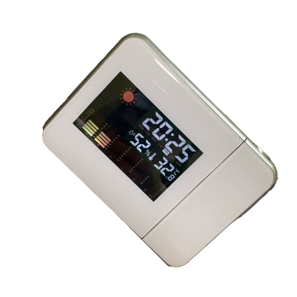 Reloj despertador digital Billuyoard proyección Termómetro Snooze Portátil blanco