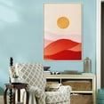 thumbnail image 4 of IDEA4WALL Framed Canvas Prints Wall Art Sun on Abstract Red Mountains Valley for Living Room, Bedroom, Office Ready to Hang - 24x36 inches, 4 of 4