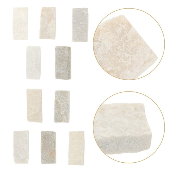 QIFULL 10Pack Natural Rock Slices for Aquarium Gravel and Fish Tank Ornaments