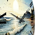 thumbnail image 3 of Designart "Shimmering Sands by the Beach III" Nautical & Beach Oversized Wall Clock, 3 of 5